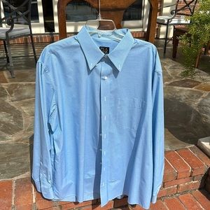 Blue and White grid button down. Xl and 100% cotton.